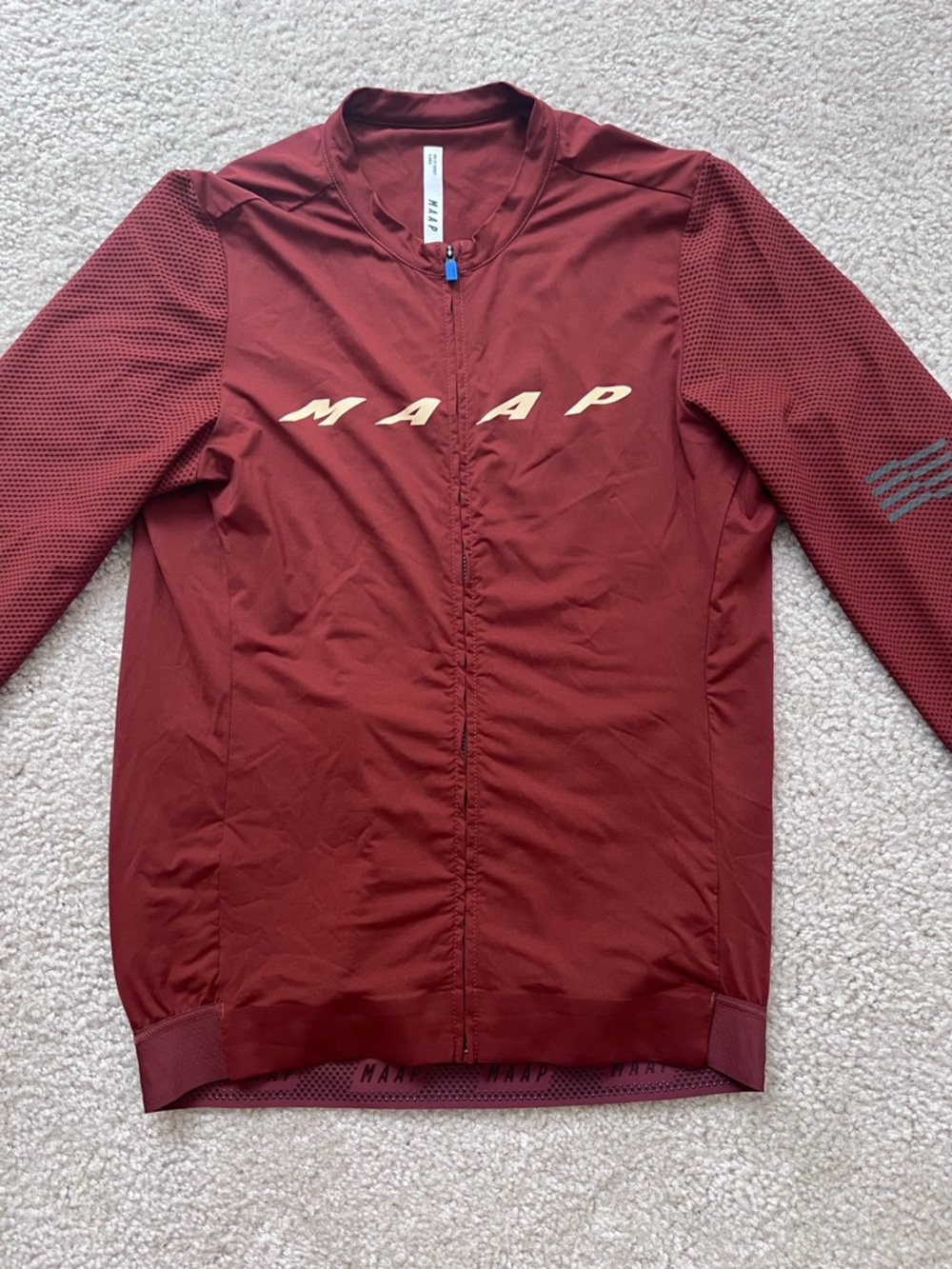 MAAP Men’s Pro Fit Burgundy Cycling Jersey - XL